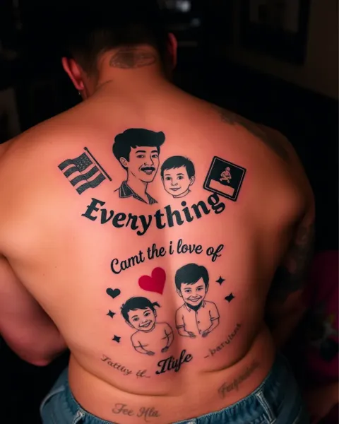 "Familia sobre todo" tatuaje: tatuaje simbolizando un vínculo indestructible